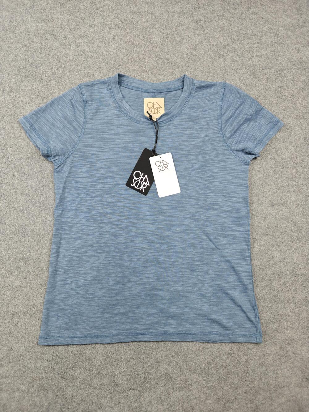 Chaser T-Shirt Womens XS Blue Basic Crew Neck Short Sleeve Slim Lightweight Top